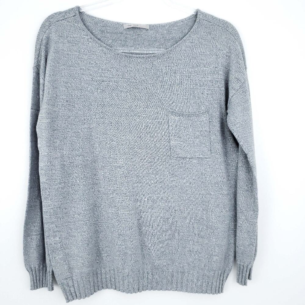 Gap Gray Long Sleeve Blouse Cashmere Blend Medium